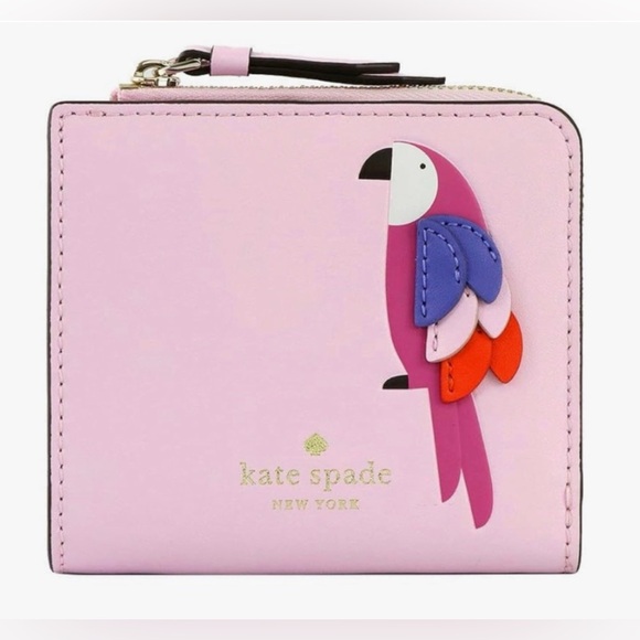 Kate Spade Handbags - Kate Spade Flock Party Novelty Small L-Zip Bifold Wallet - NWOT